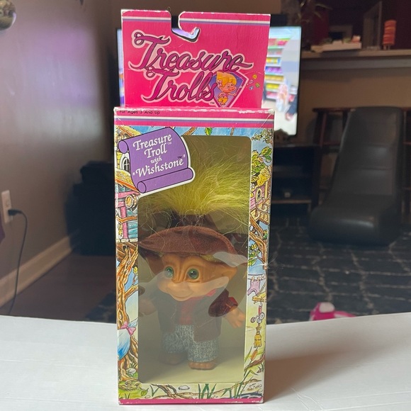 Vintage Treasure Troll Sealed In Box 1990 Cowboy Troll Treasure Trolls Wishstone - Picture 11 of 11